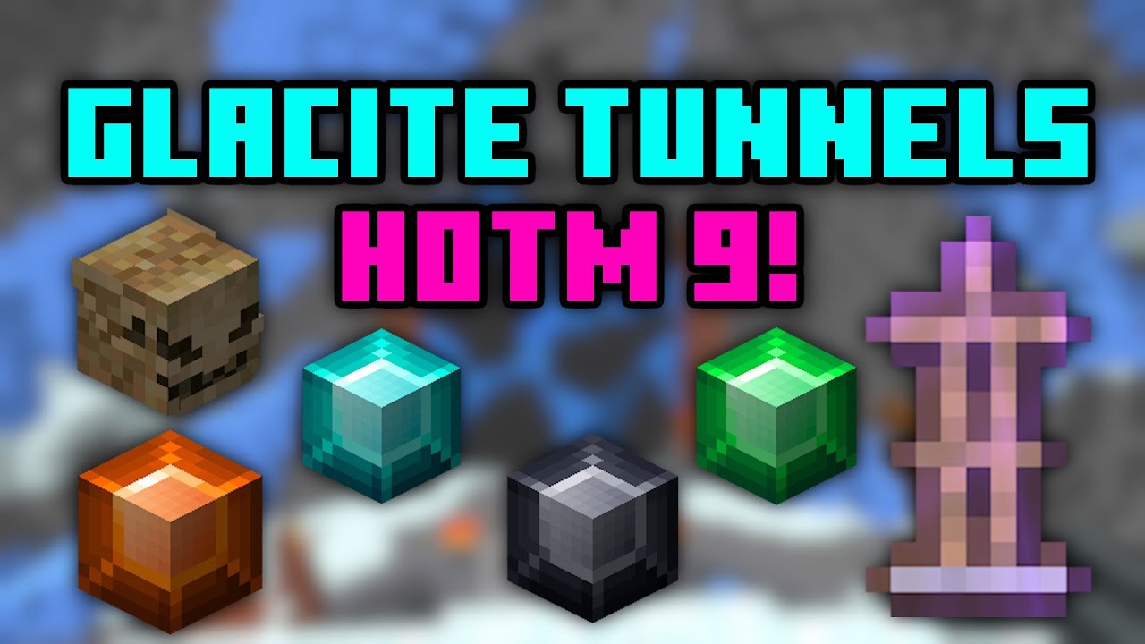 Glacite tunnels hotm 10 grinding skyblock youtube