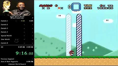 Super Mario World Speedrun (90 exit small only) 1:49:33