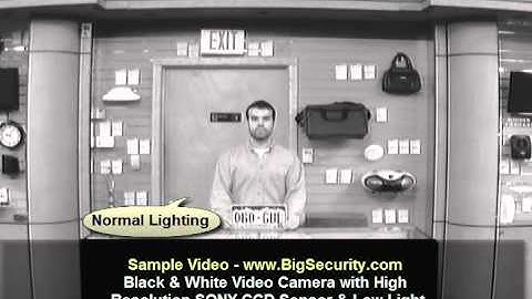 BigSecurity.com Black and White Video Camera with High Resolution Low Light Sony CCD Sample Video