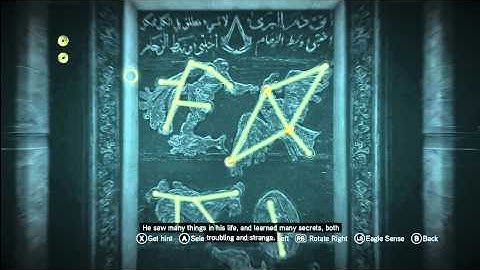 Assassins Creed Revelation (ENDING) Masyaf keys puzzle to the library door