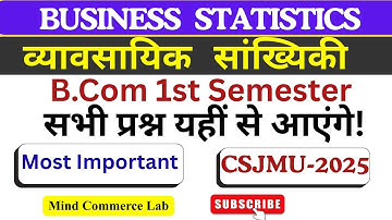 Business Statistics Important Question | Expected question of business statistics,business statistic