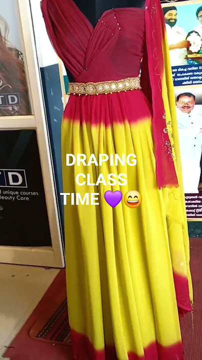 draping class practice💜😄..fashion design class time.......#fashion #designerstudents#drapingdesigns