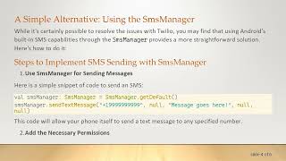 How to Successfully Send SMS Messages in Kotlin Using the Twilio API without App Crashes