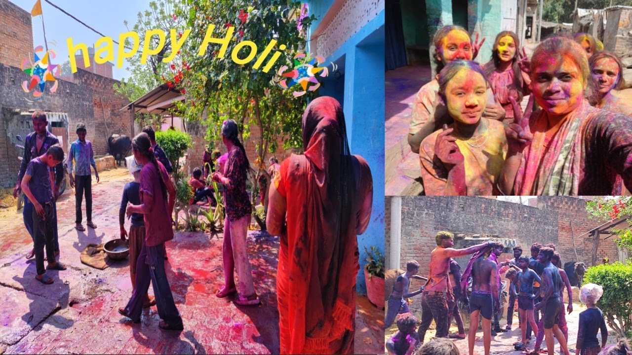 🥳 धूमधाम से मनाया होली देसी अंदाज में 🪅बच्चों के साथ रंगों की धूम💃 डांस, मस्ती होली स्पेशल ब्लॉग🤷‍♀️