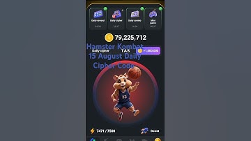 Hamster Kombat 15 August Daily Cipher Code#hamsterkombat #earnmoneyonline #ciphercodes #daily #games