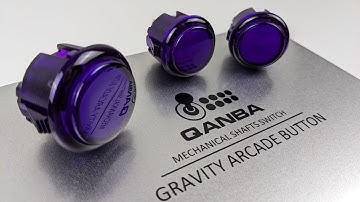 Qanba Gravity KS Clear Violet Buttons