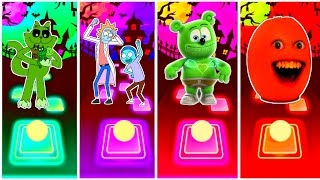 Catnap Gametoons vs Rick and Morty vs Gummy Bear vs Annoying orange🎶Happy Tiles Game