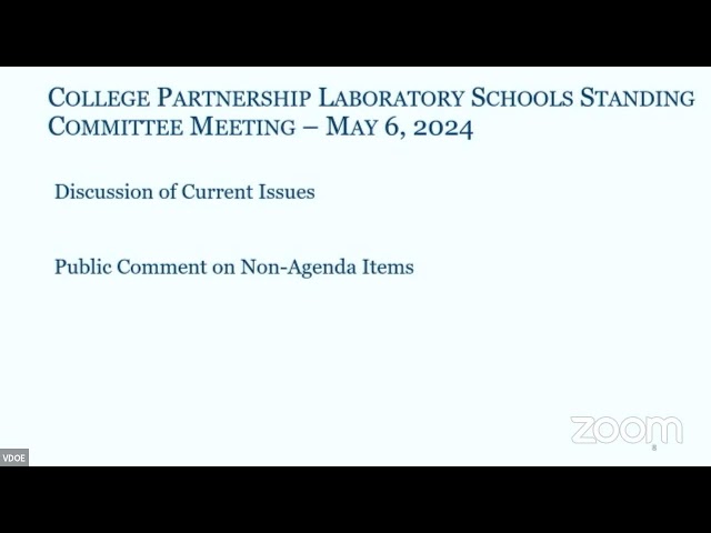 College Partnership Laboratory Schools Standing Committee 5/6/24 class=