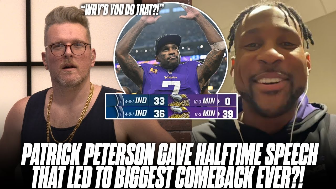 Patrick Peterson Clowns Pat McAfee About Vikings Historic Comeback Win On The Colts