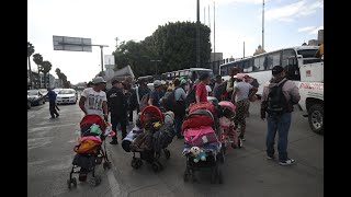 Retiran a caravana migrante de la Basílica de Guadalupe