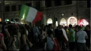 Festeggiamenti a Perugia per Italia-Germania