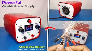 How to Make All in One Variable Power Supply | Adjustable Battery Charger With Charging Protection