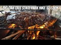 Big oak tree state park hike and backpack bbq grill