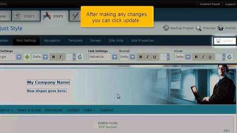 Changing your website style in RVSiteBuilder 5