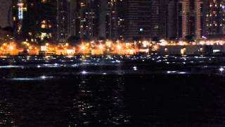 Dubai Fountain Lake - sparkling light effects