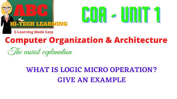 LOGIC MICRO OPERATIONS
