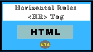 Horizontal Rules HR Tag in HTML | Hindi |
