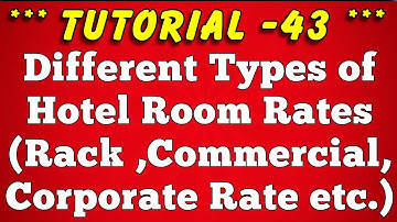 Classification of Hotel Room Rates - Tutorial 43