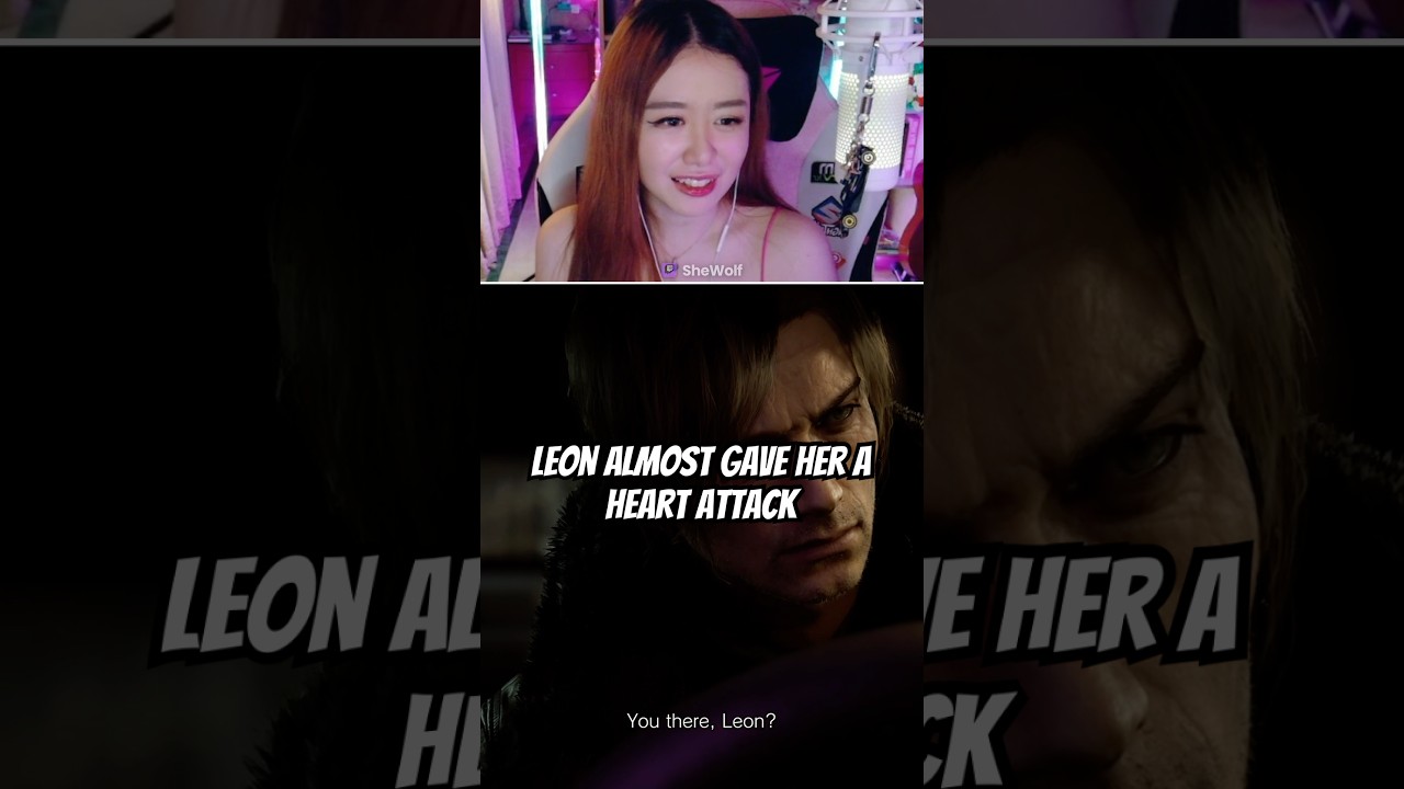 we’re chill here 🤭 #residentevil #leonskennedy #residentevilrequiem #twitchstreamer #shewolfttv