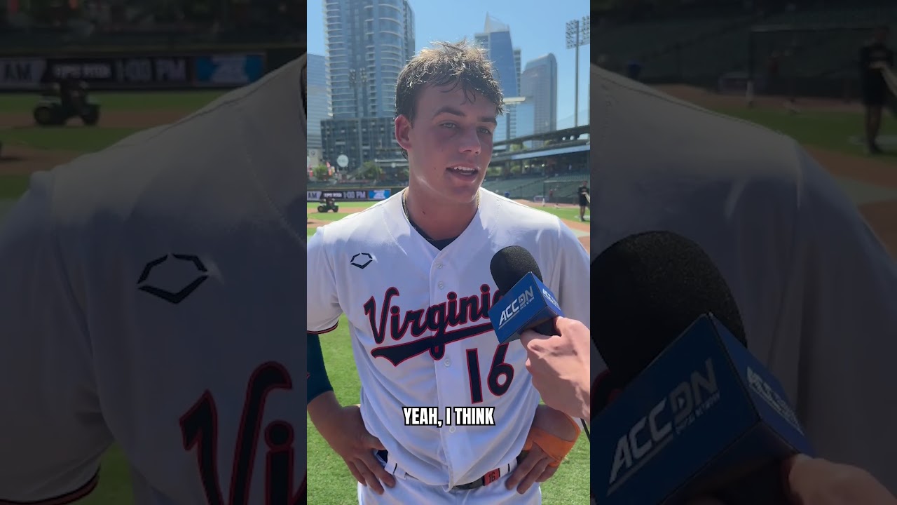 #Virginia catcher Jake Weatherspoon after the Hoos' 6-4 win vs. Duke at the ACC Tournament #Baseball
