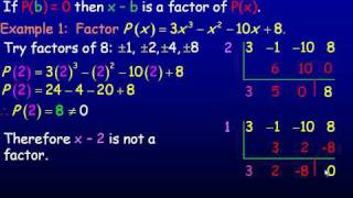 Factor Theorem Video Lessons Examples And Solutions