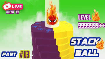 LIVE GAME BOLA TUMPUK STACK BALL 3D PART 12 LEVEL 27.366