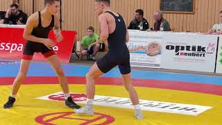 Wrestling / Ringen LM Sachsen 2024, Gelenau, Junioren, 63 kg, GR, Wagner E. - Nimtz