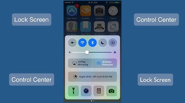 Using The Control Center and Unlock Screen iOS10