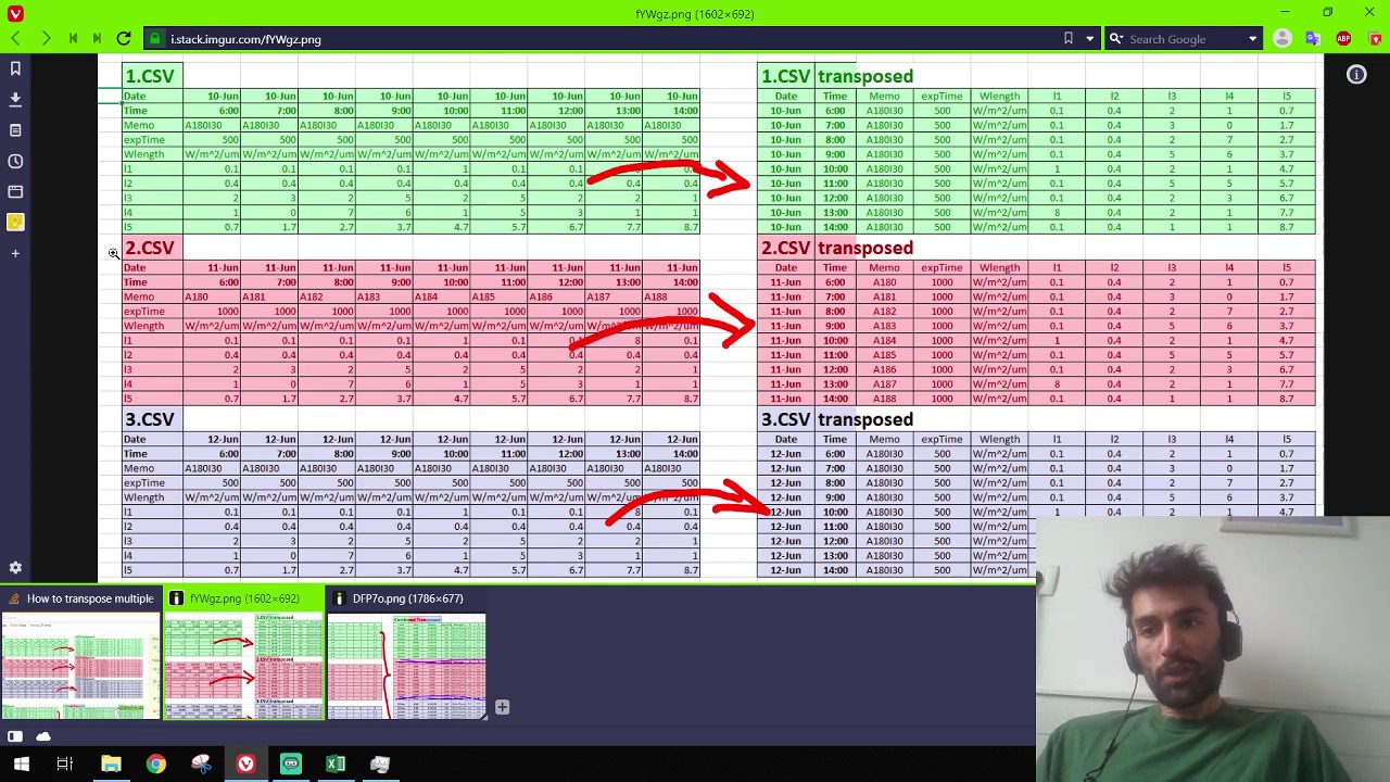 transpose-and-combine-multiple-csv-files-in-excel-power-query-youtube