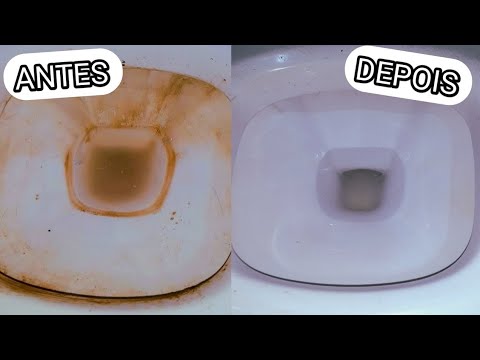 COMO TIRAR AMARELADO, ENCARDIDO, MANCHA DE FERRUGEM DO VASO SANITÁRIO ...