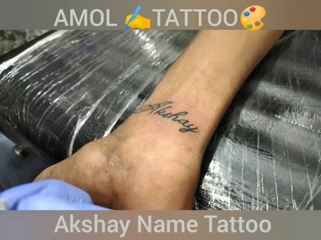 Akshu name tattoo The Lion Tattoo Maninagar Ahmedabad 8290708996 - YouTube