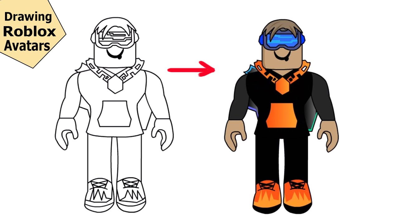 Draw your roblox avatar, roblox character by Sqwaish