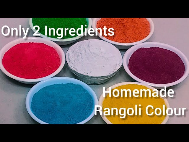 Homemade Rangoli powder, how to make rangoli, homemade rangoli colour, rangoli