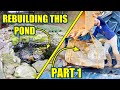 Saving a POND From Disaster! 💧 🌊 Pond REBUILD & Renovation (Part 1)