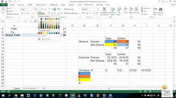 Performing a chi square test using excel