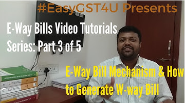 E-Way Bill Video Tutorials Series Part 3 of 5: How to Generate E Way Bill