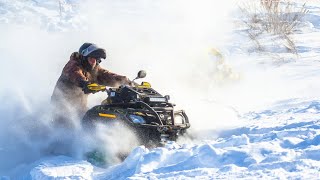 Легкая прогулка по глубокому снегу!