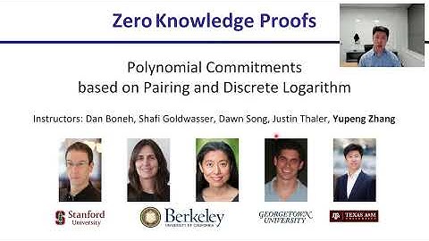 ZKP MOOC Lecture 6: Polynomial Commitments based on Pairing and Discrete Logarithm