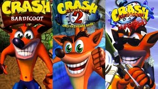 Crash Bandicoot Trilogy - Complete 100% Walkthrough (All Gems, Boxes & Crystals) HD
