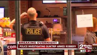 Police search for two involved in east Tulsa armed robbery at QuikTrip