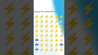 count the umbrella ☔ #vialshorts #riddles #braingames #guessthesnack