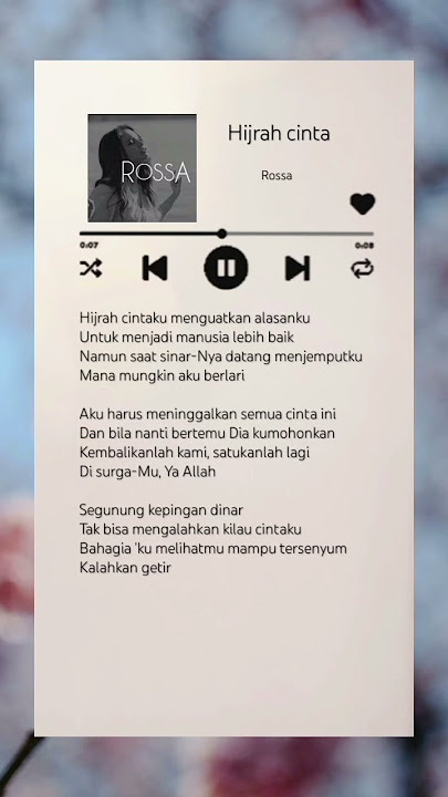 🎶 Hijrah cinta #rossa #hijrahcinta #shorts #short #lyrics #music #viral #trending #fyp