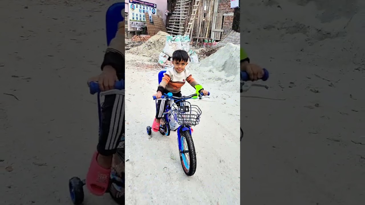 সিহান বাবা সাইকেল চালায় 