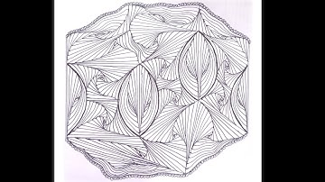 How to draw a Complex Zentangle Paradox / Zentangle Pattern for Beginners