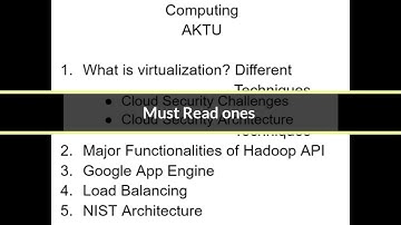 Cloud Computing Important Questions/Topics AKTU #aktu #cloudcomputing #semester #unitwise