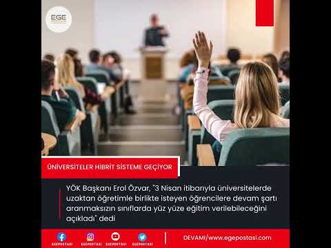 Üniversiteler hibrit sisteme geçiyor #yök #ErolOZVAR  #üniversite #öğrenci #hibrit #egitim