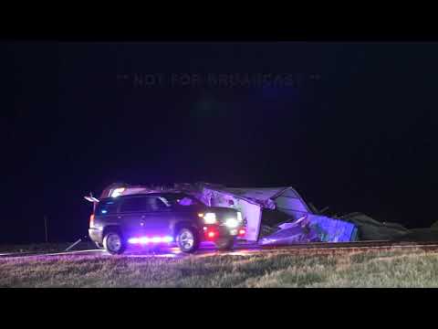 12-10-2021 Steele, Mo Tornado crossed Interstate 55- Flips numerous semi trucks