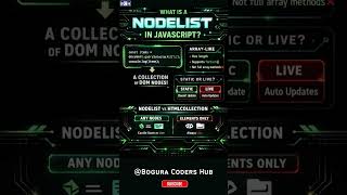 What is a Node list in JavaScript | NodeList vs HTMLCollection 🔥 Most Devs Get This Wrong|JavaScript