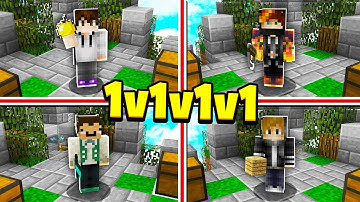 YOUTUBE CHALLENGE! (Minecraft Skywars 1v1v1v1)