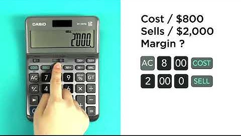 CASIO Calculator Easy calculations of cost, selling price and margin